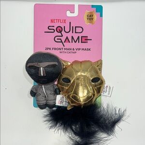Squid Game 2 pack Cat Toy Set- Front man and VIP mask
